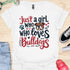 Just a girl who loves bulldogs - V8 - Retro Cute T-Shirt
